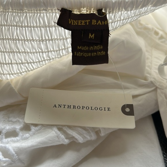 Anthropologie Vineet Bahl Sleeveless V Neck
Floral Cutwork Midi Dress White MNEW - Picture 12 of 16